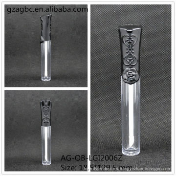 Plástico transparente y vacío tubo de brillo labial AG-OB-LGI2006Z, empaquetado cosmético de AGPM, colores/insignia de encargo